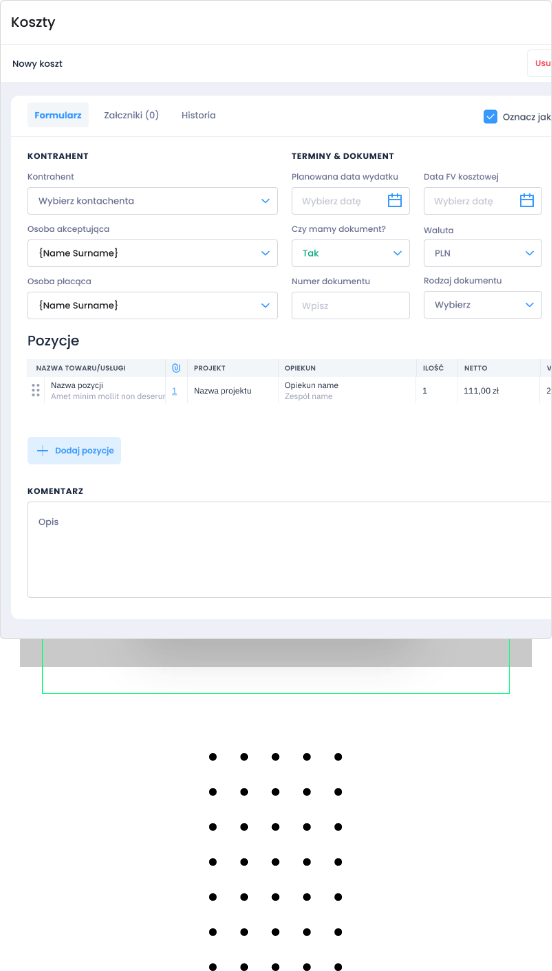Zarządzanie kosztami z Reveltio Zarządzanie kosztami z Reveltio